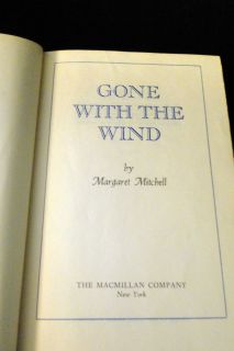 Vintage Gone with The Wind by Margaret Mitchell MCMXXXVI 1936 H7