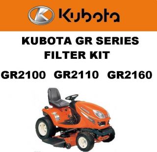 Kubota GR2110 GR2100 G2160 Filter Maintenance Kit