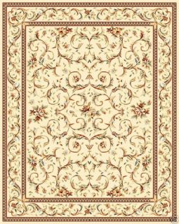 Lyndhurst Ivory Polypropylene Carpet Area Rug 9 x 12