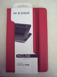 New M Edge Incline Jacket Book Cover  Kindle Fire Red Leather