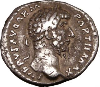 Lucius VERUS Victory V Parthia 166AD RARE Authentic Ancient Silver