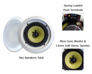 NICE MA Audio Synergy In Wall Ceiling Speakers Surround Sound 65iC NEW
