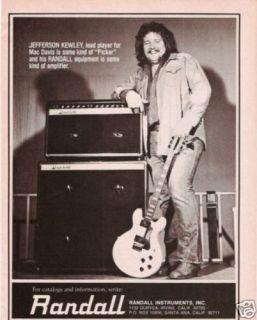 1975 Randall Amps Jefferson Kewley Mac Davis Vintage Ad