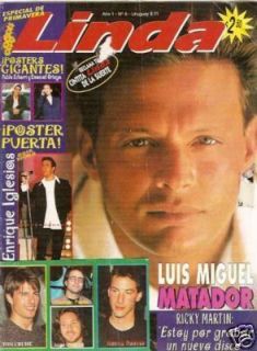 Luis Miguel Ricky Martin Magazine Argentina 1996