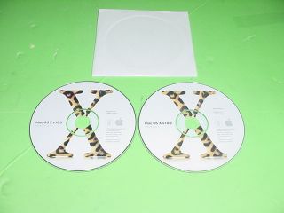 Jaguar OS x 10 2 OSX Operating System Mac Apple Install CDs X2