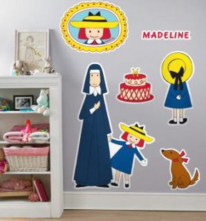 Madeline Wall Stickers Giant Decals 6pcs 37x24 Dog Nun Room Decor