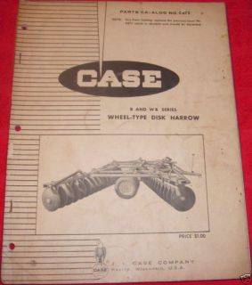 Original B WB Wheel Type Disk Harrow Parts Catalog C872