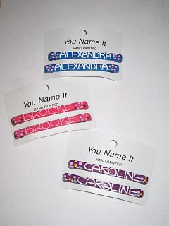 Hand Painted Personalized Barrettes Letters M Z