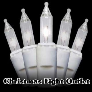 35 Mini Clear White Glass Block Christmas Tulle Lights