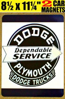 DODGE TRUCK SERVICE MAGNETIC DOOR SIGNS 1930s 1934 1935 1936 1937