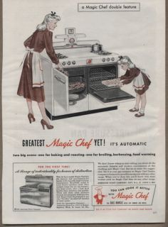 1948 Ad Magic Chef Automatic Gas Range Stove