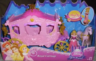 Disney Princess Aurora Magic Clip Royal Carriage Doll Horse Sleeping