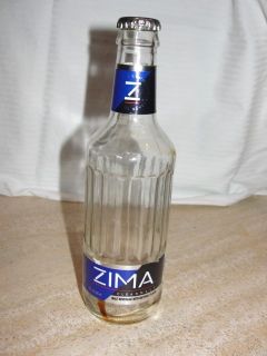 Vintage Zima Malt Beverage Bottle from The 90s Original Label Alcohol