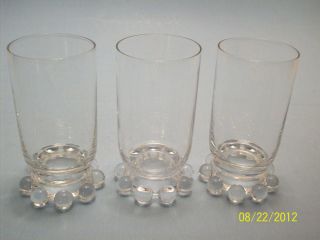 ELEGANT IMPERIAL GLASS CANDLEWICK 4 5 oz Footed Juice Tumblers Set 4