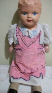 1910 1920s 25 Mama Doll Composition Head and Limbs Molded Painted
