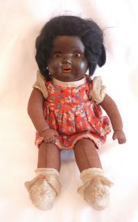 Marseille Black Bisque Head Doll 518 2½ Working Voice Mama