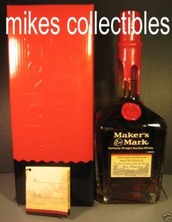 Makers Mark Red Wax VIP Personalized Bottle and Box