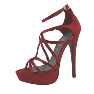 Adrienne Maloof Ysabel Red Womens Ankle Strap Size 8 5 M