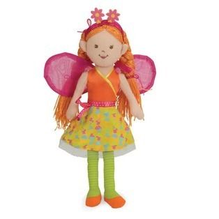 Manhattan Toy Fairy Doll Liliana Beneath the Leaf Cloth Pink Orange