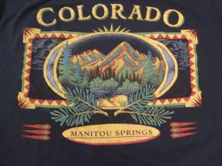 Vintage Colorado Manitou Springs T Shirt Jerzees 50 50 Large