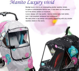 Manito Luxury Vivid Cover Baby Stroller Rain Snow Wind Cover Weather