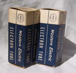 Matched Pair of Western Electric 417A Tubes in Boxes