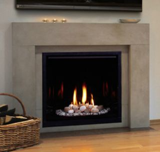 BLDV300 Clean Face Direct Vent Gas Fireplace Majestic Solitaire