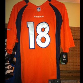 Nike Peyton Manning #18 Orange Denver Broncos NFL Jersey MENS XL NEW