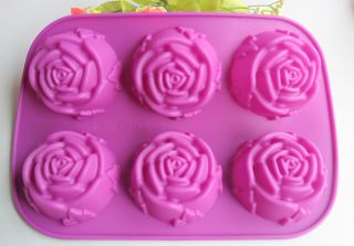 Rose Muffin Sweet Candy Jelly Silicone Mould Mold Baking Pan Tray Mak