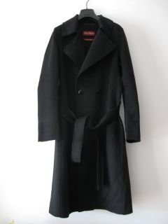 Max Mara Studio Cashmere Black Coat FW2012 US 8 $1450 Must Have