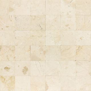 2x2 Tiled Crema Marfil Beige Polished Marble Mosaic Tile Sq Ft