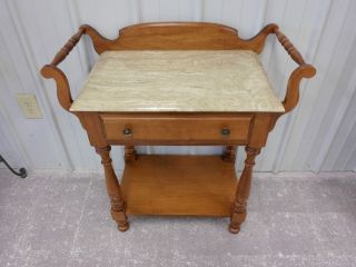 Tell City Marble Top Washstand 8639 Hard Rock Maple 48 Andover