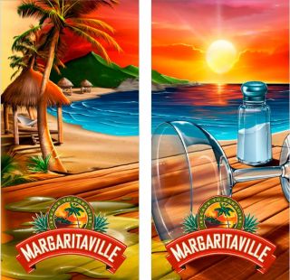 Margaritaville Cornhole Bag Toss Baggo Graphic Decals