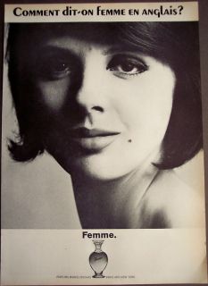 1962 Marcel Rochas Femme Perfume Vintage Ad