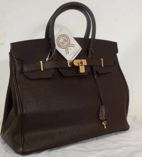 Carta DIdentita Della Brown Leather Handbag