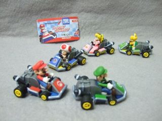 Japan Takara Tomy Nintendo Mario Kart 7 Characters Figures Pull Back