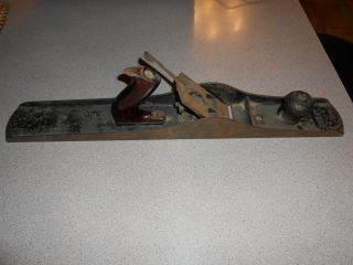 Vintage Bailey Stanley No 7 22 Wood Plane Grooved Base 1910