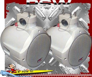 Pyle Marine Waketower Speakers 300 Watt 2 White Speakers
