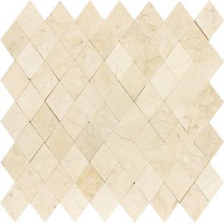 Bathroom Diamond Crema Marfil Polished Marble Stone Mosaic Tile