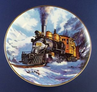Winter on Marshall Pass NatL Railroad Mus Train Plate
