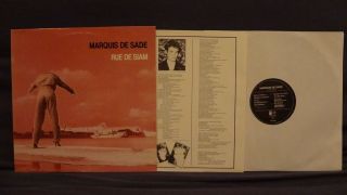 Marquis de Sade Rue de Siam Made in France Original Vinyl LP Record