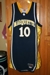 Marquette Golden Eagles Game issued Basketball Jersey Sz 46