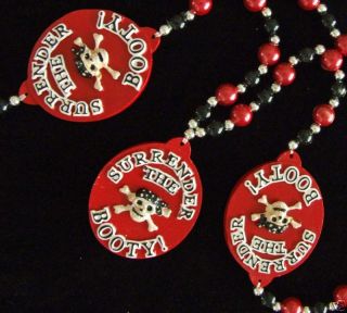 Surrender The Booty Pirate Necklace Mardi Gras Beads
