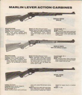 1992 Marlin Ad Model 1895 336 444 Lever Action Rifle