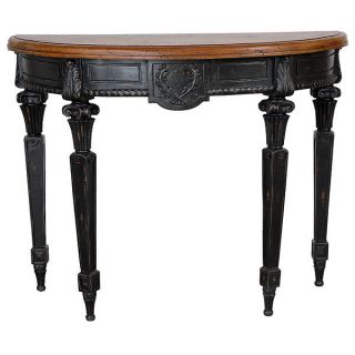 Montecito Wall Table Antique Black Washed Martelle New