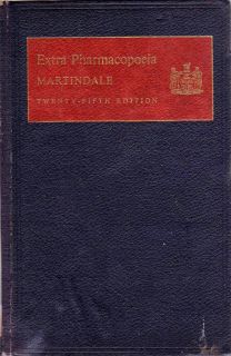 Martindale Extra Pharmacopoeia The Pharmaceutical Press 25th Ed 1969