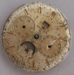 Martel cal 291 triple date moon phase wristwatch movement 31 5 mm for