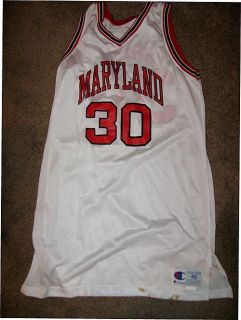 Maryland Terps Game Used Basketball Jersey 30 Size 46