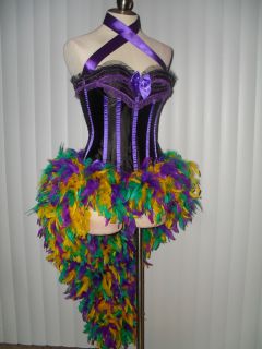 Rouge New Orleans Show Girl Burlesque Masquerade Costume Dress