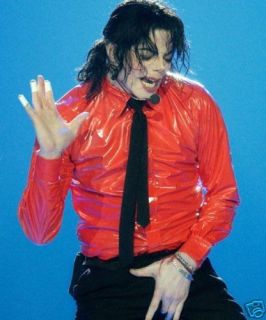 WOW Michael Jackson Red PVC Dangerous Shirt Tie